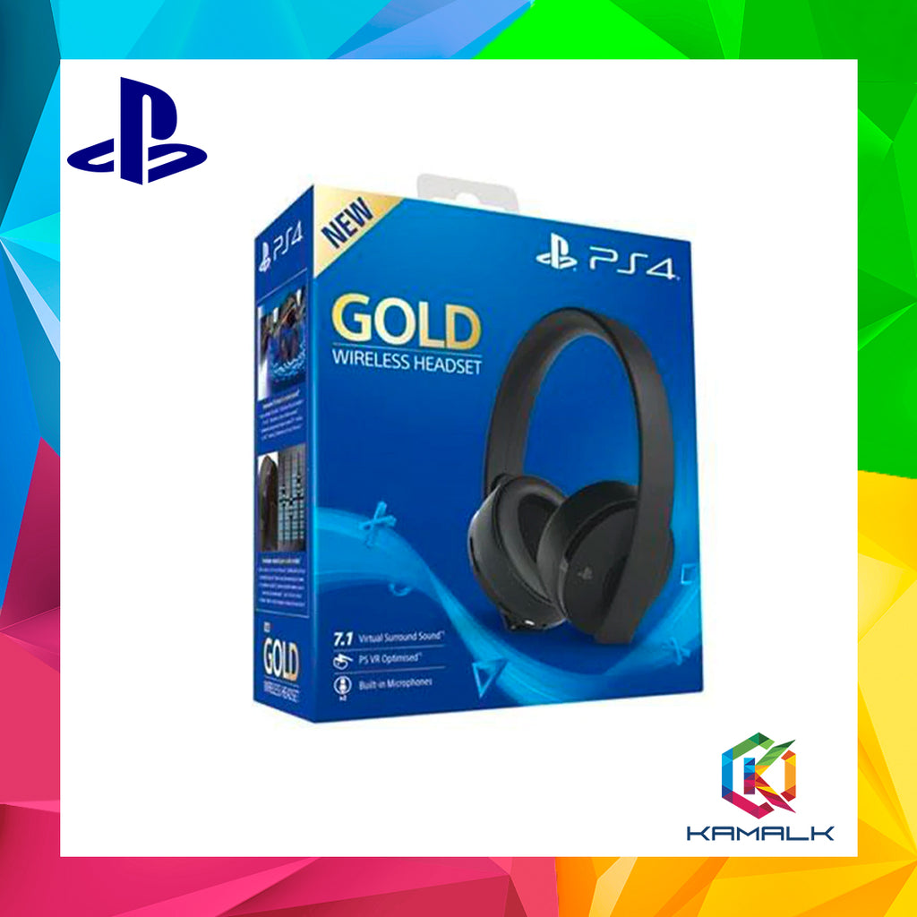PS4 Gold Wireless Headset - Black
