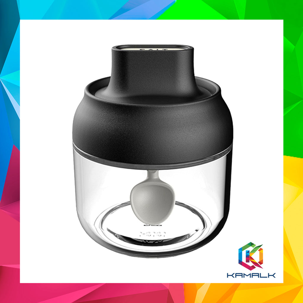 Spice Storage Glass Container with Spoon