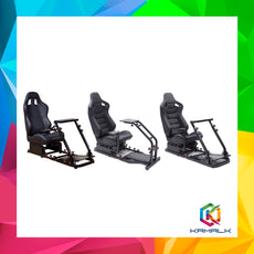 Custom Racing Simulator Stand with Seat + 1 Week Warranty