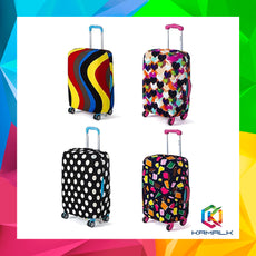 Luggage cover ( Colourful Love, Color Corrugated, Color Mactching Polygon and Black and White Dots)