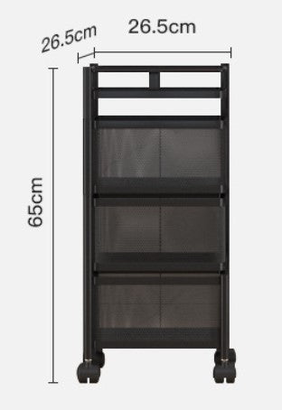 Kitchen Trolley with Rotating Storage Baskets + 1 Week Warranty