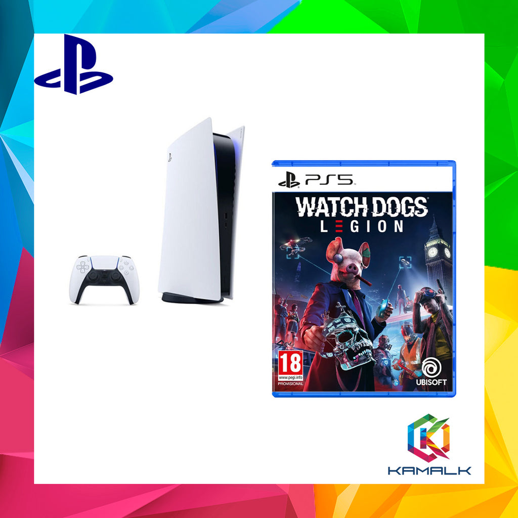 PS5 Console Disc Version + PS5 Watch Dogs Legion Game